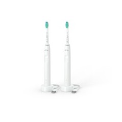 Philips HX3675 White Toothbrush Set - Superior Clean & Sleek Design for Bright Smiles